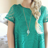 The Santa Clara Lace Dress in Green: Alternate View #4