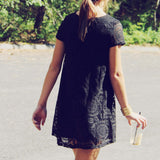 The Santa Clara Lace Dress in Black: Alternate View #3