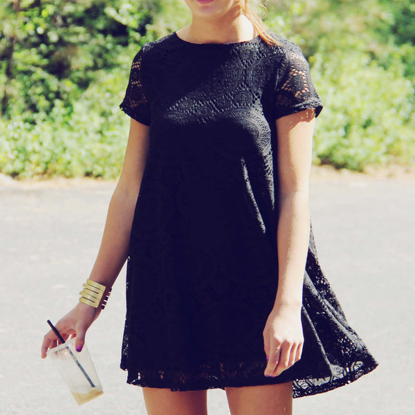 The Santa Clara Lace Dress in Black: Featured Product Image