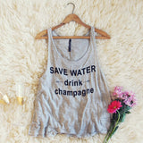 "Drink Champagne" Tank: Alternate View #1