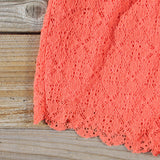 Sea Lace Romper in Coral: Alternate View #3