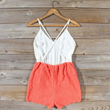 Sea Lace Romper in Coral: Alternate View #4