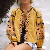 Saskatoon Boho Jacket in Mustard: Alternate View #2