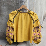 Saskatoon Boho Jacket in Mustard: Alternate View #4