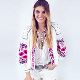 Saskatoon Boho Jacket in White (wholesale): Alternate View #2