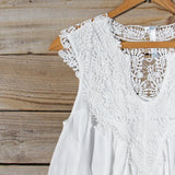 Shaded Peach Top in White: Alternate View #2