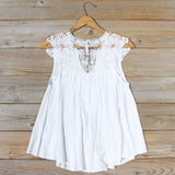 Shaded Peach Top in White: Alternate View #4