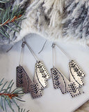 Shadow Sun Earrings in Brushed Silver: Alternate View #2