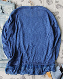 Sierra Lace Sweater in Blue: Alternate View #3