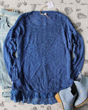 Sierra Lace Sweater in Blue: Alternate View #1
