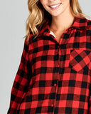 Ski Lodge Plaid Flannel in Red: Alternate View #3