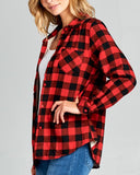 Ski Lodge Plaid Flannel in Red: Alternate View #2