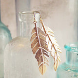 Sky Feather Earrings: Alternate View #1