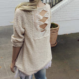 Sky Oak Sweater in Cream: Alternate View #4