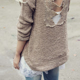 Sky Oak Sweater in Taupe: Alternate View #1