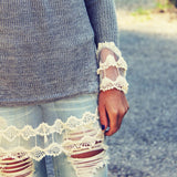 Skyline Lace Sweater in Ash: Alternate View #1