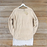 Skyline Lace Sweater Dress in Sand: Alternate View #4