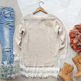 Skyline Lace Sweater in Sand: Alternate View #5