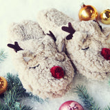 Sleepy Reindeer Slippers: Alternate View #2