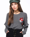 Sloane Sweet Tee in Gray: Alternate View #2