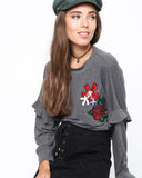 Sloane Sweet Tee in Gray: Alternate View #1