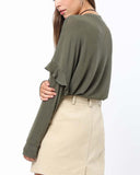 Sloane Sweet Tee in Olive: Alternate View #3