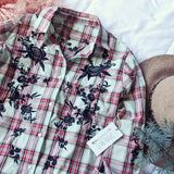 Snow Clouds Plaid Top: Alternate View #2