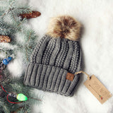 Snow Dust Cozy Beanie in Gray: Alternate View #1