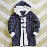 The Snowy Toggle Sweater in Coal: Alternate View #1