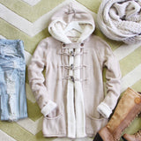 The Snowy Toggle Sweater in Cream: Alternate View #1