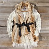 Snow Spell Faux Fur Vest: Alternate View #1