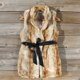 Snow Spell Faux Fur Vest: Alternate View #2