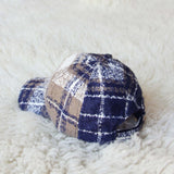 Snowcap Plaid Hat in Navy: Alternate View #2
