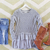 Snowflake Boyfriend Sweater in Gray: Alternate View #1