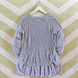 Snowflake Boyfriend Sweater in Gray: Alternate View #4
