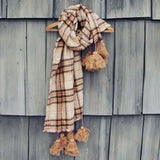 Snowy Cabin Tassel Scarf: Alternate View #2