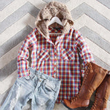 Snowy Canoe Plaid Top: Alternate View #2