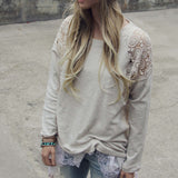 Snowy Lace Sweatshirt: Alternate View #2