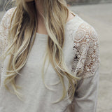 Snowy Lace Sweatshirt: Alternate View #3