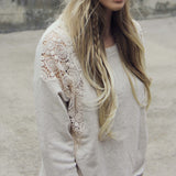 Snowy Lace Sweatshirt: Alternate View #1