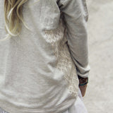 Snowy Lace Sweatshirt: Alternate View #4