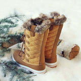 The Snowy Pines Snow Boots in Tan: Alternate View #3