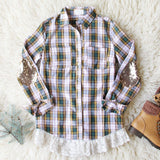 Snowy Plaid Shirt in Pine: Alternate View #1