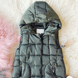 Snowy Seattle Vest in Olive: Alternate View #2