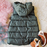 Snowy Seattle Vest in Olive: Alternate View #4