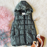 Snowy Seattle Vest in Olive: Alternate View #1