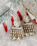 Snowy Hat Earrings: Alternate View #2