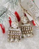 Snowy Hat Earrings: Alternate View #1