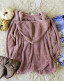 Softest Teddy Hoodie in Mauve: Alternate View #3