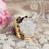 Solar Quartz Gold Ring: Alternate View #1